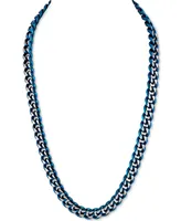 Esquire Men's Jewelry Two-Tone Curb Link 22"Chain Necklace, Created for Macy's