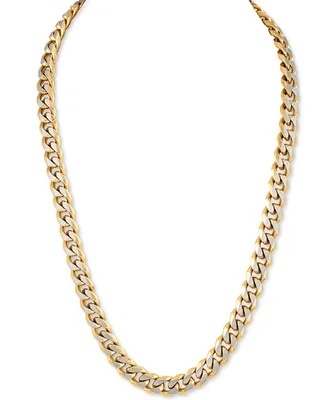Esquire Men's Jewelry Two-Tone Curb Link 22"Chain Necklace, Created for Macy's - Gold