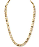 Esquire Men's Jewelry Two-Tone Curb Link 22"Chain Necklace, Created for Macy's - Gold