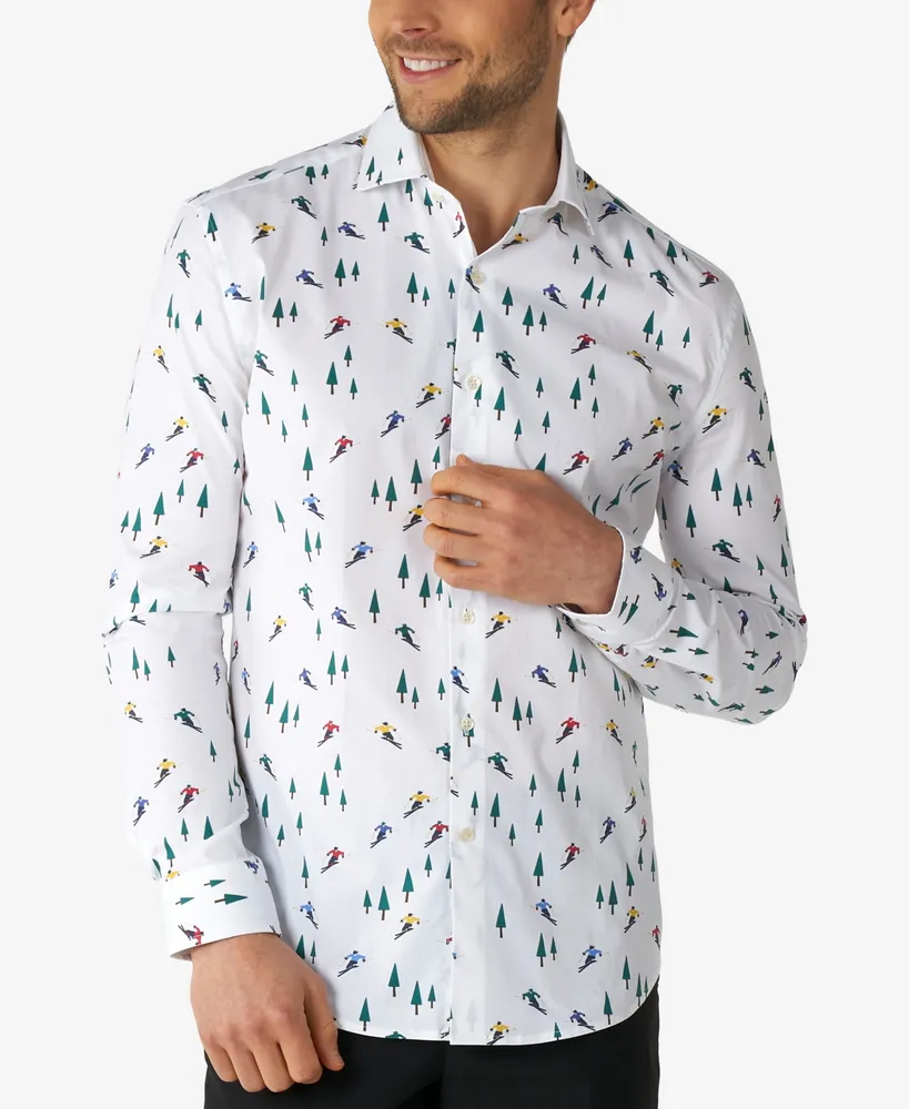 OppoSuits Men's Winter Sprinter Christmas Skiing Dress Shirt