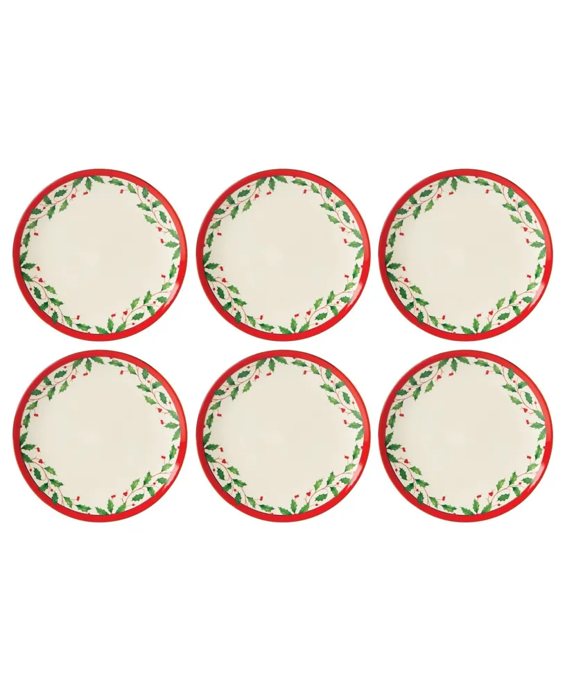 Holiday Accent Plate, Set of 6