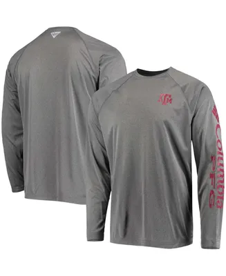 Men's Charcoal Texas A M Aggies Pfg Terminal Tackle Omni-Shade Long Sleeve T-shirt
