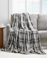 Nautica Lewes Ultra Soft Plush Grey Blanket