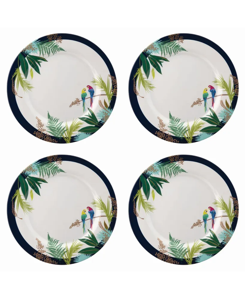 Sara Miller Parrot Dinner Plate, Set of 4