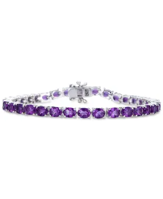 Multi-Gemstone Oval Link Bracelet (15 ct. t.w.) Sterling Silver (Also Amethyst & Blue Topaz)