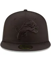 Men's Detroit Lions Black on 59FIFTY Fitted Hat