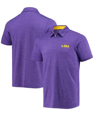 Men's Purple Lsu Tigers Tech Trail Space Dye Omni-Shade Polo