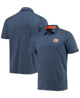 Men's Columbia Navy Auburn Tigers Tech Trail Omni-Shade Polo Shirt