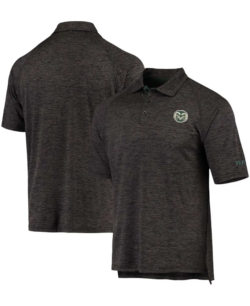 Men's Heathered Black Colorado State Rams Logo Down Swing Polo