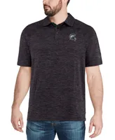 Men's Black Michigan State Spartans Down Swing Polo