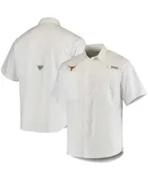 Men's White Texas Longhorns Tamiami Omni-Shade Button-Down Shirt