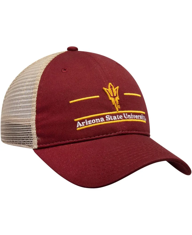 Men's Maroon Arizona State Sun Devils Split Bar Trucker Adjustable Hat