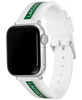 Lacoste Striping White & Green Silicone Strap for Apple Watch 38mm/40mm