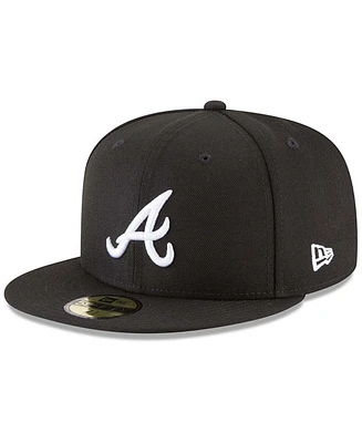 Men's Black Atlanta Braves 59FIFTY Fitted Hat