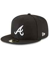 Men's Black Atlanta Braves 59FIFTY Fitted Hat