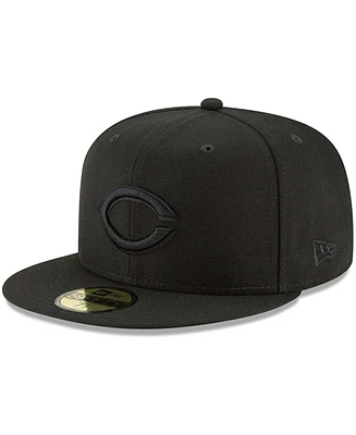 Men's Black Cincinnati Reds Primary Logo Basic 59FIFTY Fitted Hat