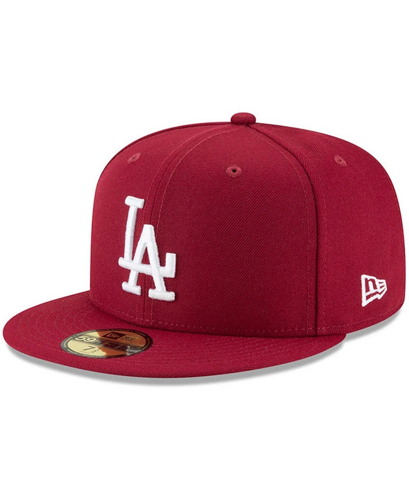 Men's Crimson Los Angeles Dodgers Fashion Color Basic 59FIFTY Fitted Hat