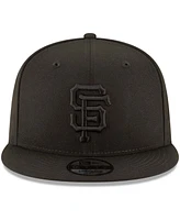 Men's Black San Francisco Giants Black on Black 9FIFTY Team Snapback Adjustable Hat