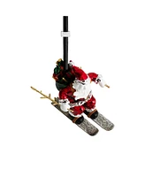 Skiing Santa Ornament