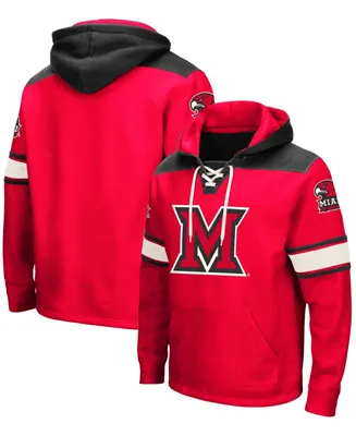 Men's Red Miami University RedHawks 2.0 Lace-Up Hoodie