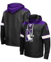 Men's Black Northwestern Wildcats 2.0 Lace-Up Pullover Hoodie