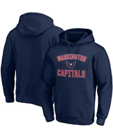 Men's Navy Washington Capitals Team Victory Arch Pullover Hoodie