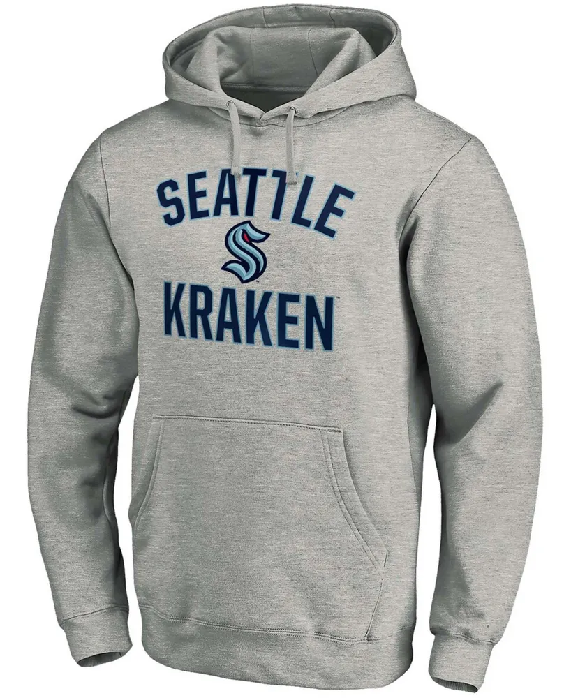 Men's Heather Gray Seattle Kraken Victory Arch Pullover Hoodie