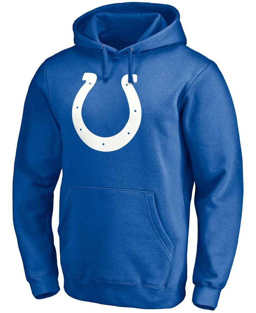 Men's Darius Leonard Royal Indianapolis Colts Player Icon Name and Number Pullover Hoodie