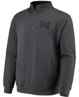 Men's Charcoal Michigan Wolverines Tortugas Logo Quarter-Zip Jacket