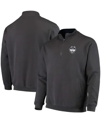 Men's Charcoal UConn Huskies Tortugas Logo Quarter-Zip Jacket