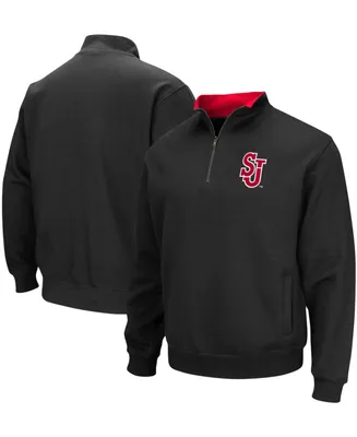 Men's Black St. Johns Red Storm Tortugas Logo Quarter-Zip Jacket