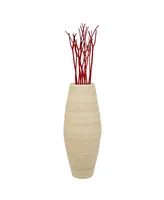 Uniquewise 27.5" Natural Bamboo Cylinder Floor Vase