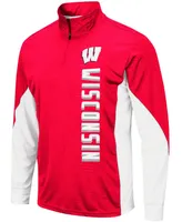 Men's Red Wisconsin Badgers Bart Windshirt Quarter-Zip Pullover Jacket