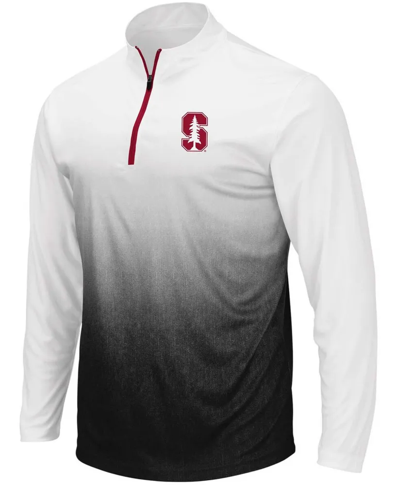 Men's Gray Stanford Cardinal Magic Team Logo Quarter-Zip Jacket