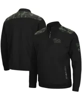 Men's Black Pitt Panthers Oht Military-Inspired Appreciation Commo Fleece Quarter-Zip Jacket