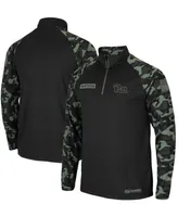 Men's Black Pitt Panthers Oht Military-Inspired Appreciation Take Flight Raglan Quarter-Zip Jacket