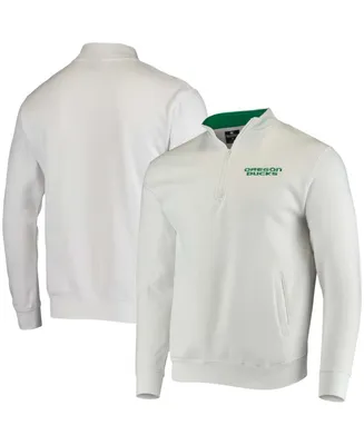 Men's White Oregon Ducks Tortugas Logo Quarter-Zip Jacket