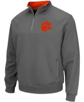 Men's Charcoal Clemson Tigers Tortugas Logo Quarter-Zip Pullover Jacket