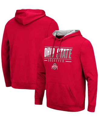 Colosseum Men's Ohio State Buckeyes Slash Stack 2.0 Pullover Hoodie