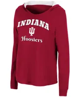 Women's Crimson Indiana Hoosiers Catalina Hoodie Long Sleeve T-shirt