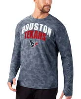 Men's Navy Houston Texans Camo Performance Long Sleeve T-shirt