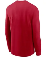 Men's Red Tampa Bay Buccaneers Primary Logo Long Sleeve T-shirt