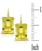 Lime Quartz Leverback Drop Earrings (12-5/8 ct. t.w.) 14k Gold-Plated Sterling Silver (Also White & Prasiolite)