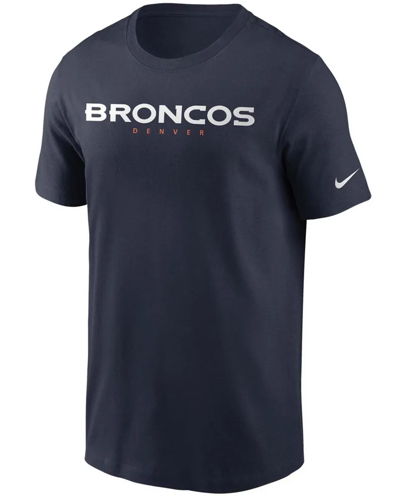 Men's Nike Navy Denver Broncos Team Wordmark T-shirt