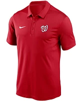 Men's Red Washington Nationals Team Logo Franchise Performance Polo Shirt