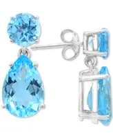 Blue Topaz Drop Earrings (9-1/4 ct. t.w.) in Sterling Silver