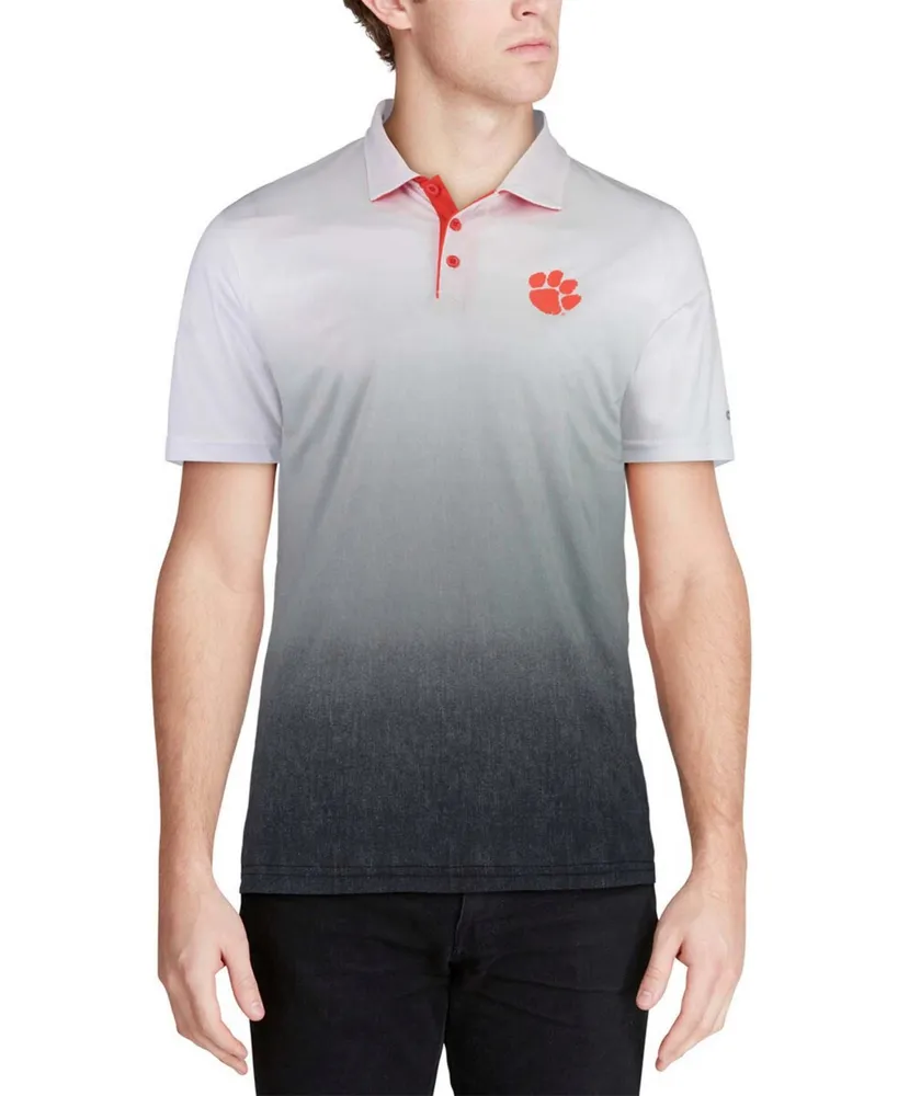 Men's Gray Clemson Tigers Magic Team Logo Polo Shirt