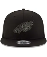 Men's Black Philadelphia Eagles Black On Black 9Fifty Adjustable Hat