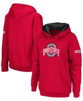 Women's Scarlet Ohio State Buckeyes Big Logo Pullover Hoodie