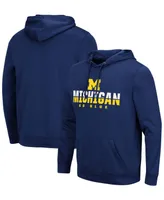 Men's Navy Michigan Wolverines Lantern Pullover Hoodie